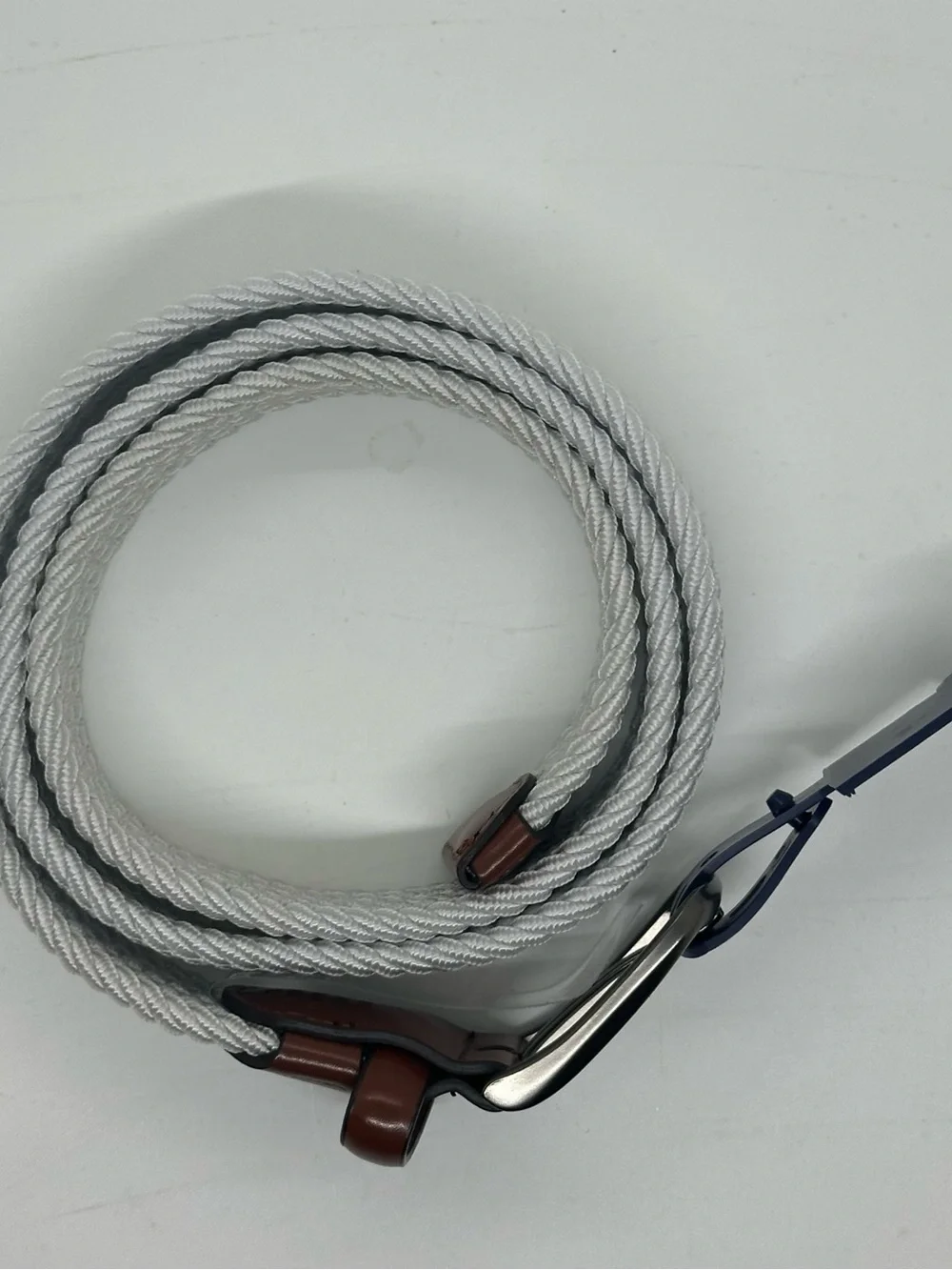 NWT Original Penguin White Braided Stretch Belt Men’s M 34-36
